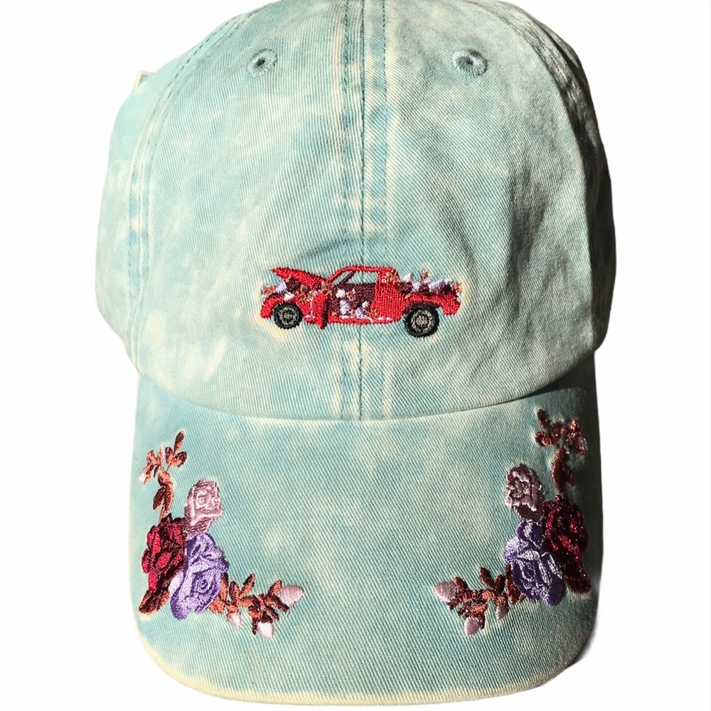 BABY BLUE EMPYRE FLORAL HAT